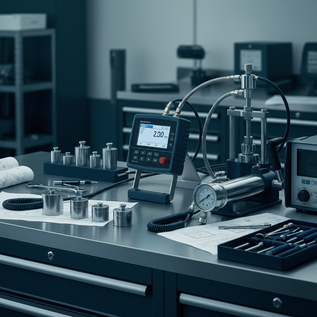 Engineer reviewing differential pressure transducer specifications and datasheets